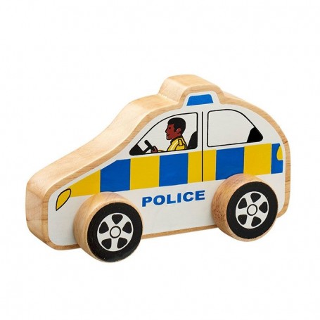 Natural Wooden Police Car