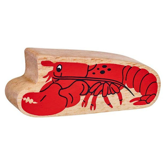 Natural Wooden Red Lobster