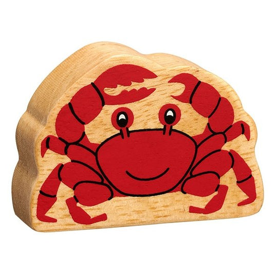 Natural Wooden Red Crab