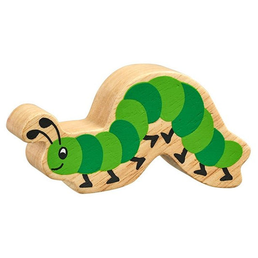 Natural Wooden Green Caterpillar