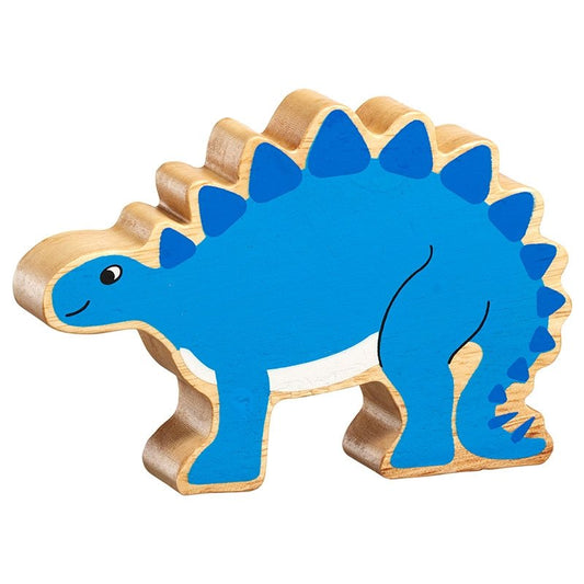 Natural Wooden Blue Stegosaurus