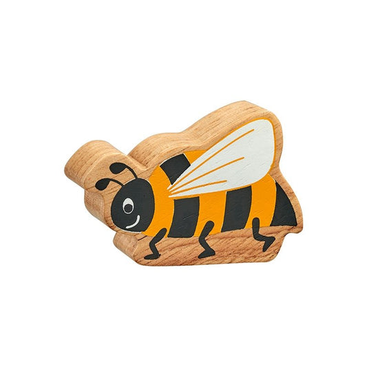 Natural Wooden Black & Yellow Bee