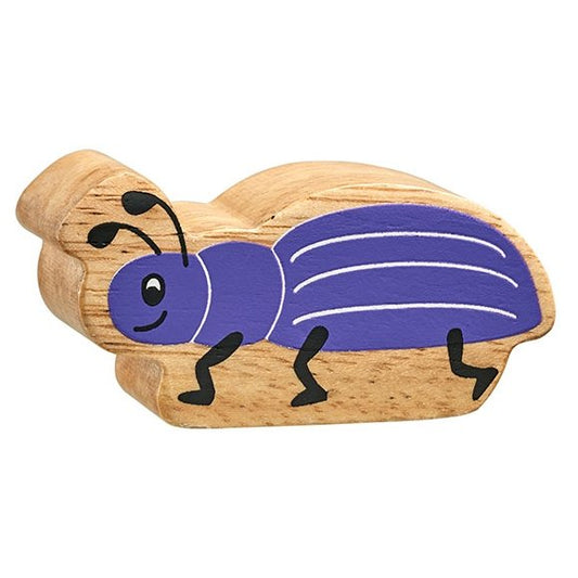 Natural Wooden Purple Beetle