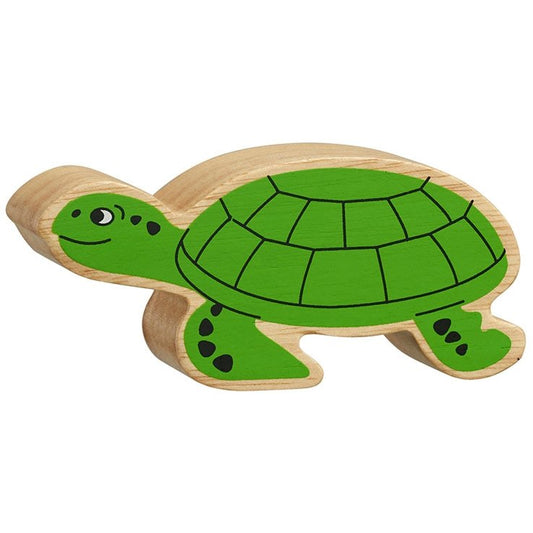 Natural Wooden Green Turtle
