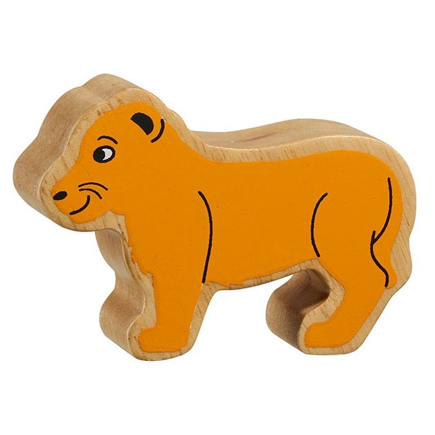 Natural Wooden Yellow Lion Cub