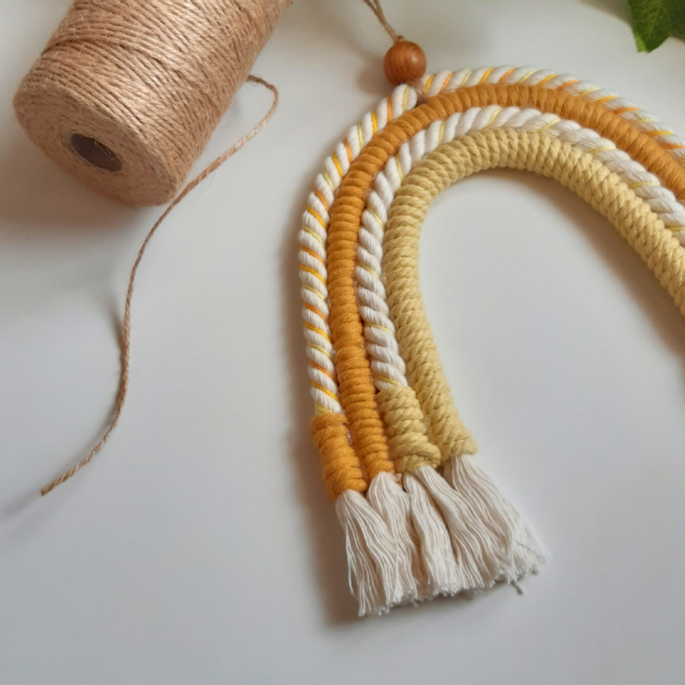 Mustard Yellow Macrame Rainbow