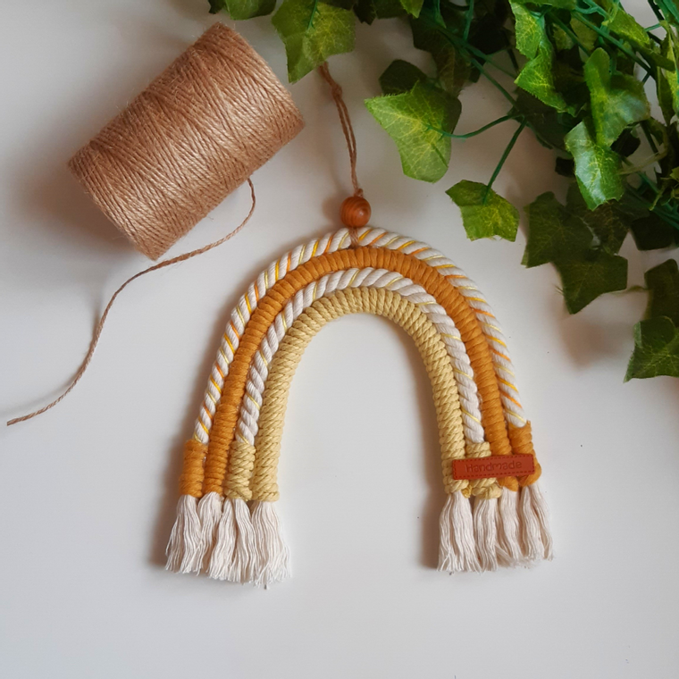 Mustard Yellow Macrame Rainbow