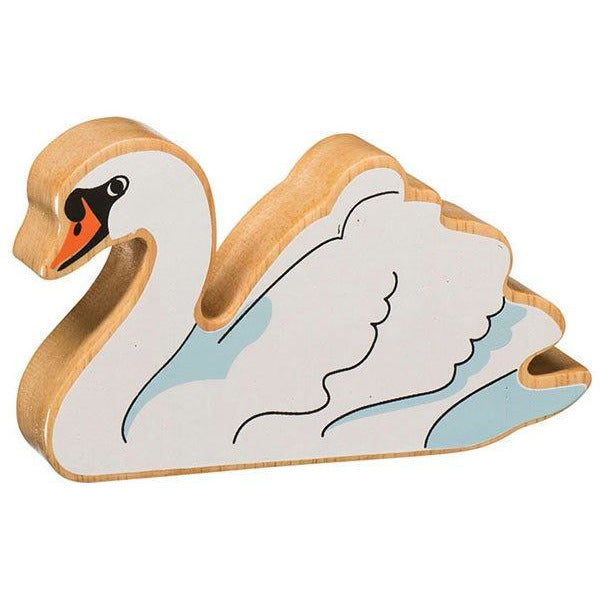 Natural Wooden White Swan