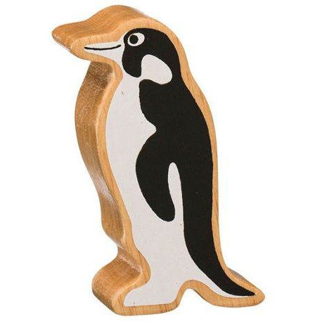 Natural Wooden Black & White Penguin