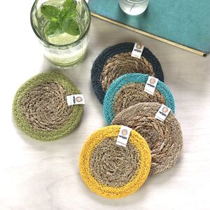 Woven Seagrass + Jute Coaster